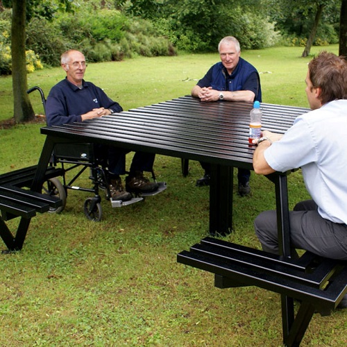 Steel Wheelchair Accessible Picnic Table
