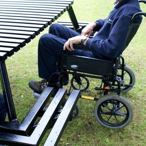 Steel Wheelchair Accessible Picnic Table