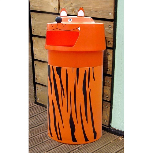 Set of 4 Animal Face Litter Bins