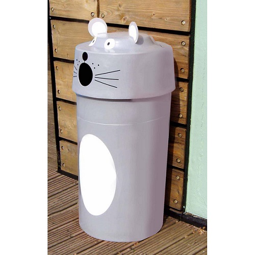 Set of 4 Animal Face Litter Bins