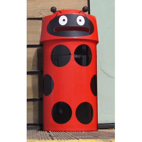 Ladybird Animal Face Litter Bin - 90 Litre