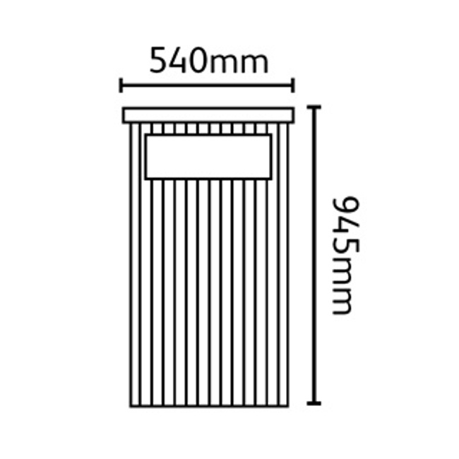 Iroko Hardwood Litter Bin - 98 Litre
