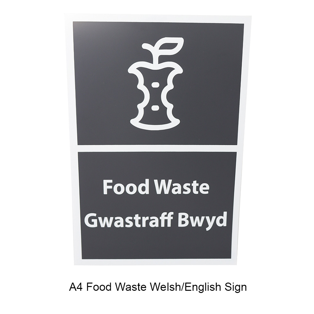 A4 Bilingual Welsh and English Bin Sign