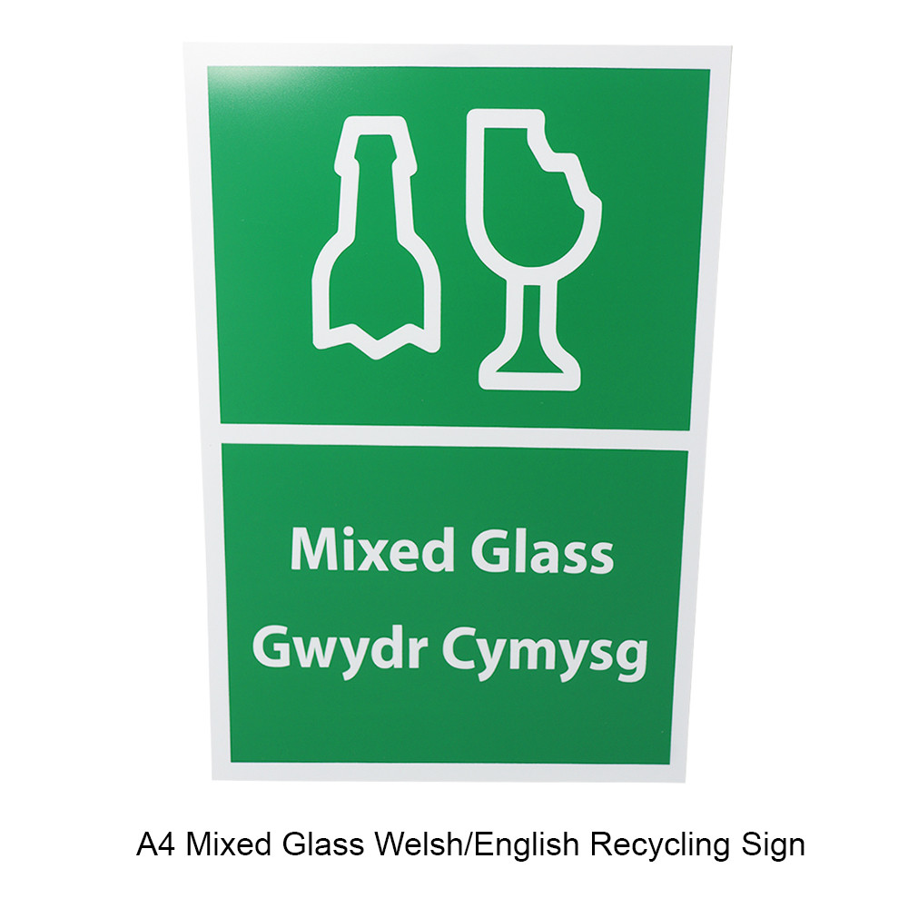 A4 Bilingual Welsh and English Bin Sign