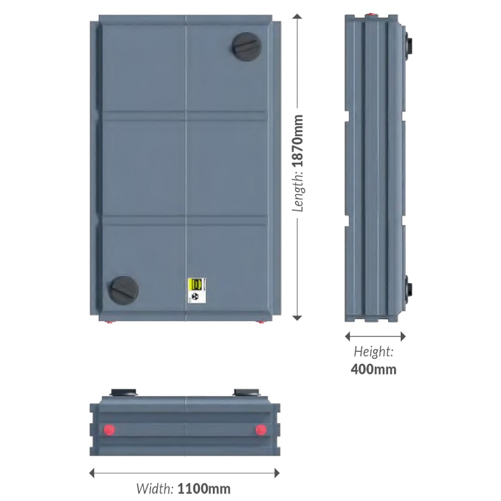 Above Ground Tuff Effluent Storage Tank Mini - 725L