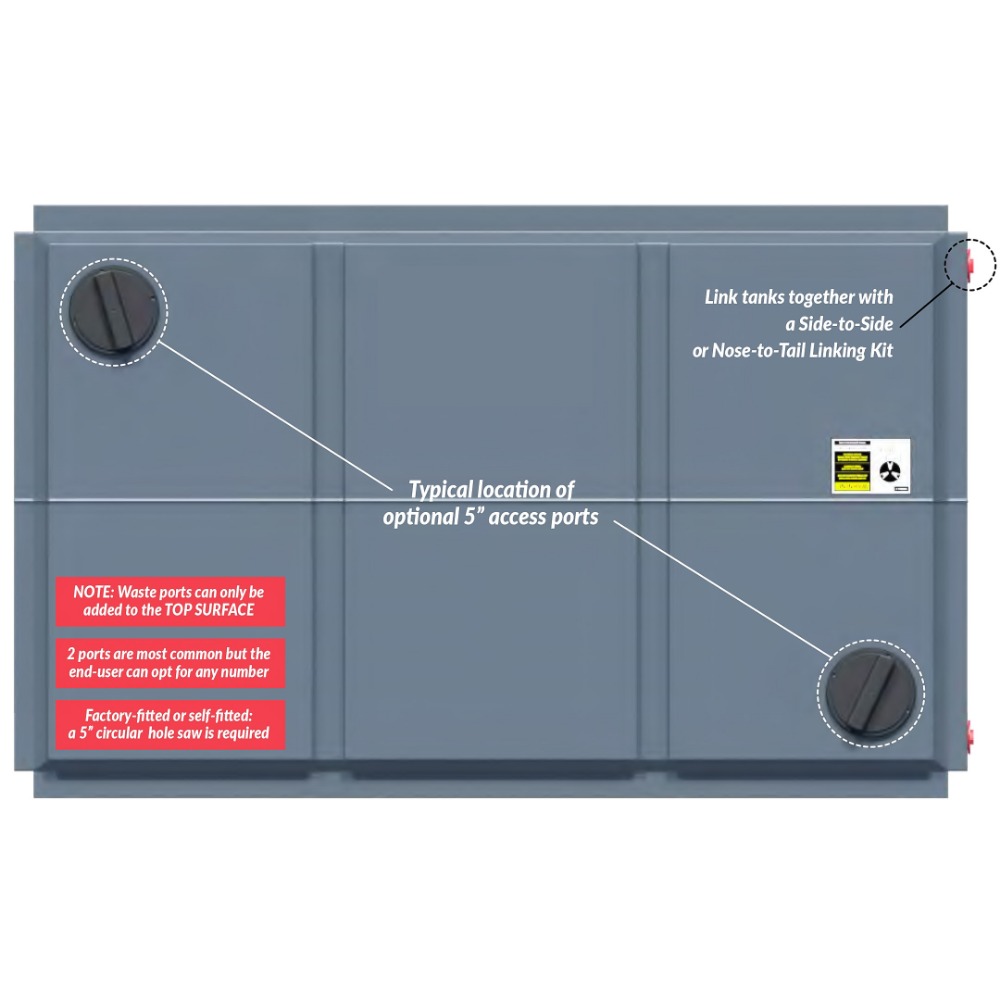 Above Ground Tuff Effluent Storage Tank Mini - 725L