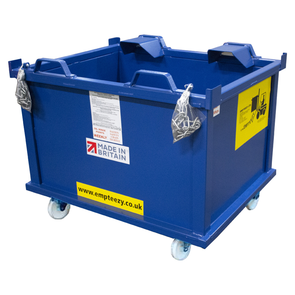 Container Dump Types Forklift Auto Dumping Steel Container 900 TO 1500kg Capacity ...