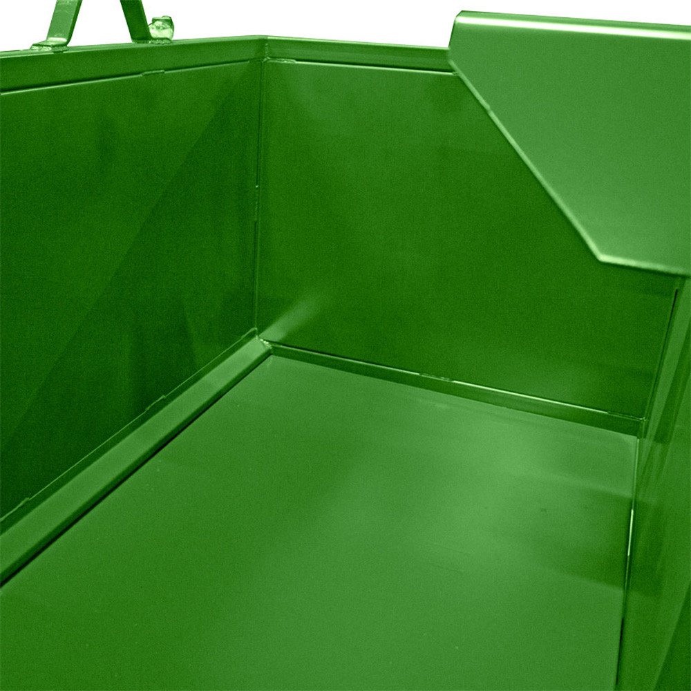 Forklift Auto Dumping Steel Container 900 to 1500kg Capacity