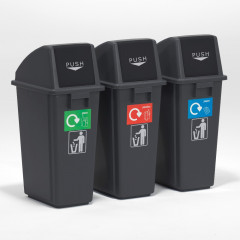 Recycling Bins - Set of 3