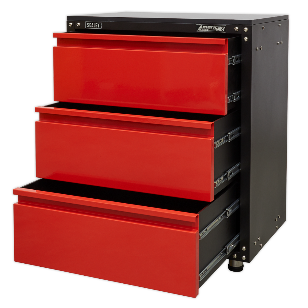 Modular 3 Drawer Cabinet with Worktop