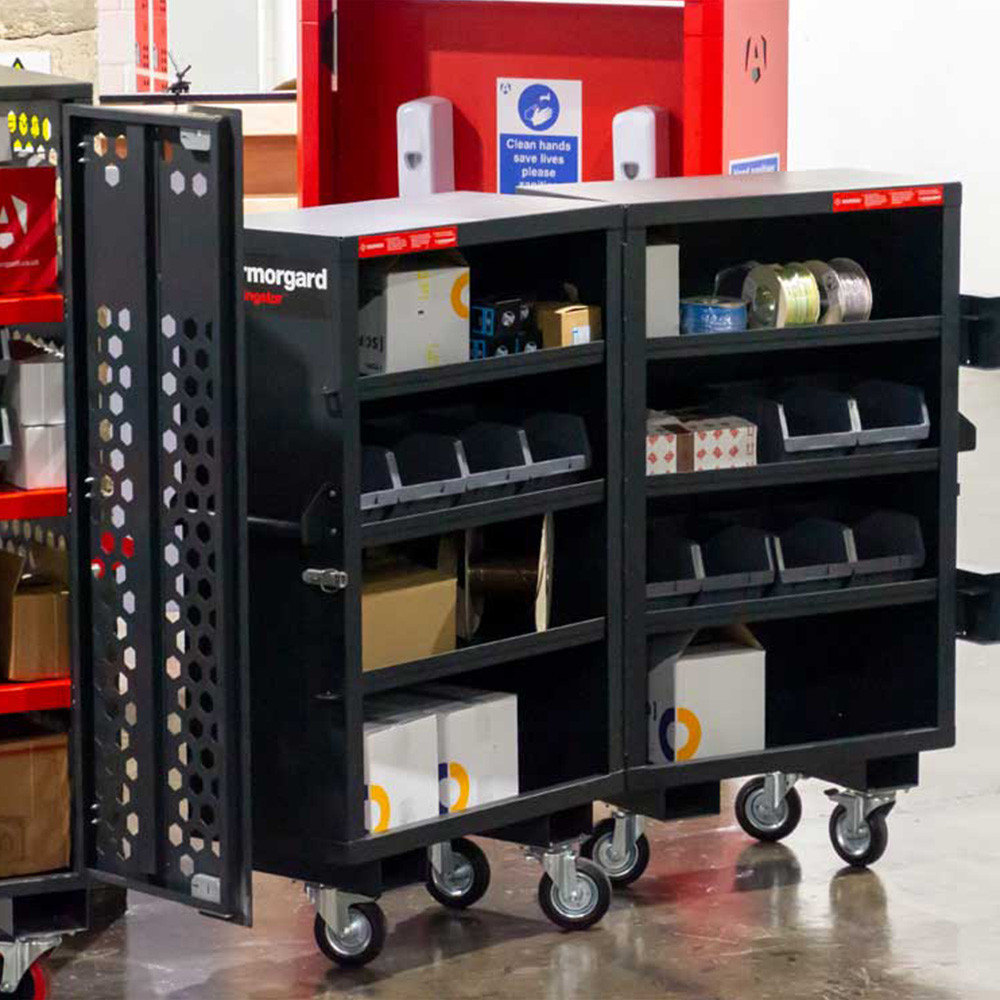 Armorgard Fittingstor™ Mobile Fold-Out Storage Shelves