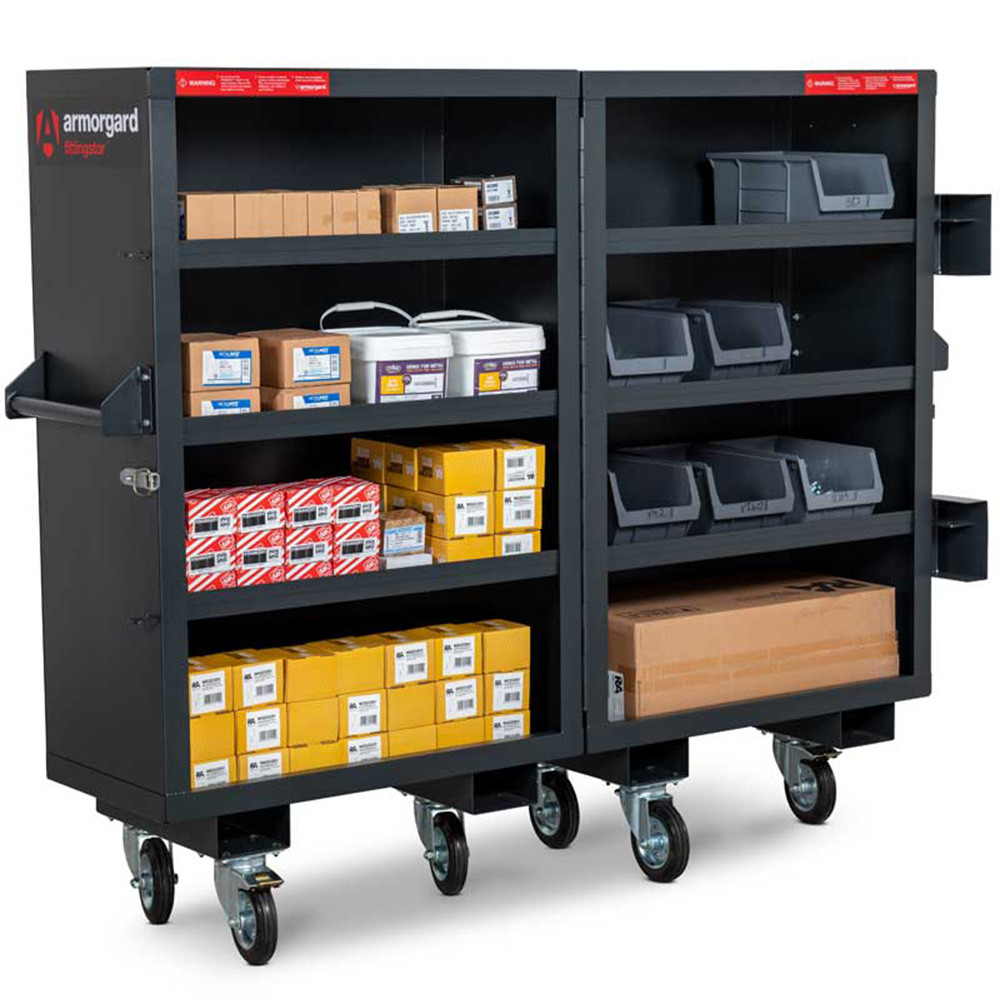 Armorgard Fittingstor™ Mobile Fold-Out Storage Shelves