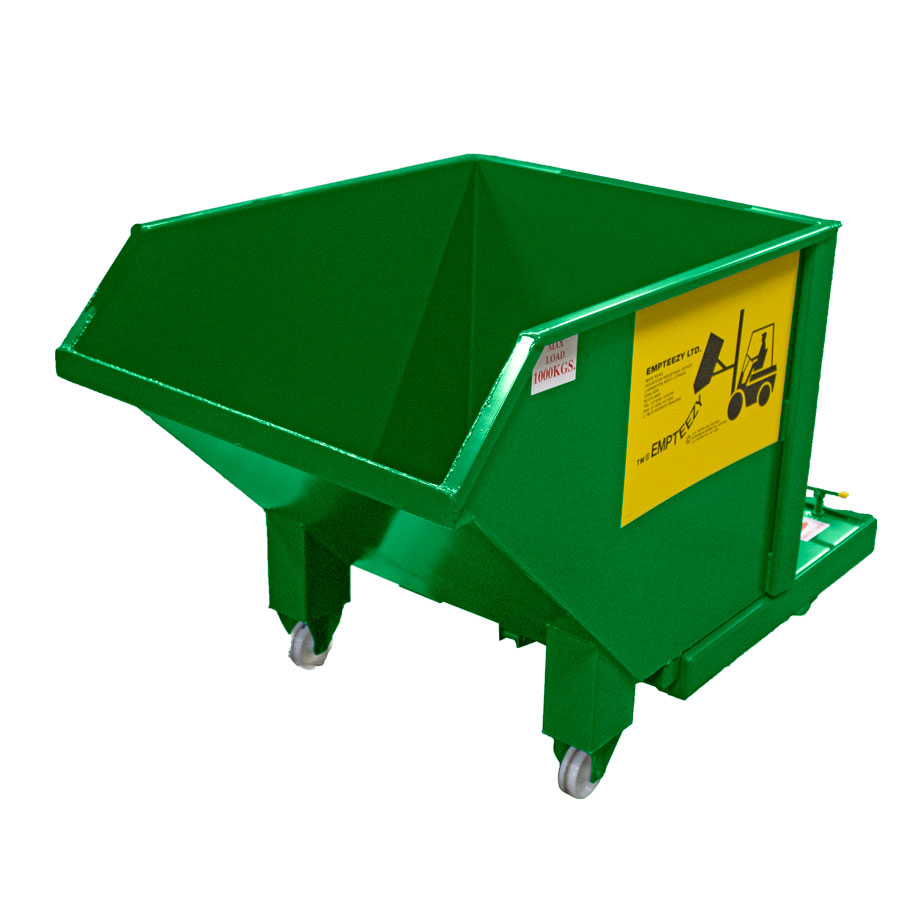 Forklift Auto Tipping Skip 500 to 1500kg Capacity