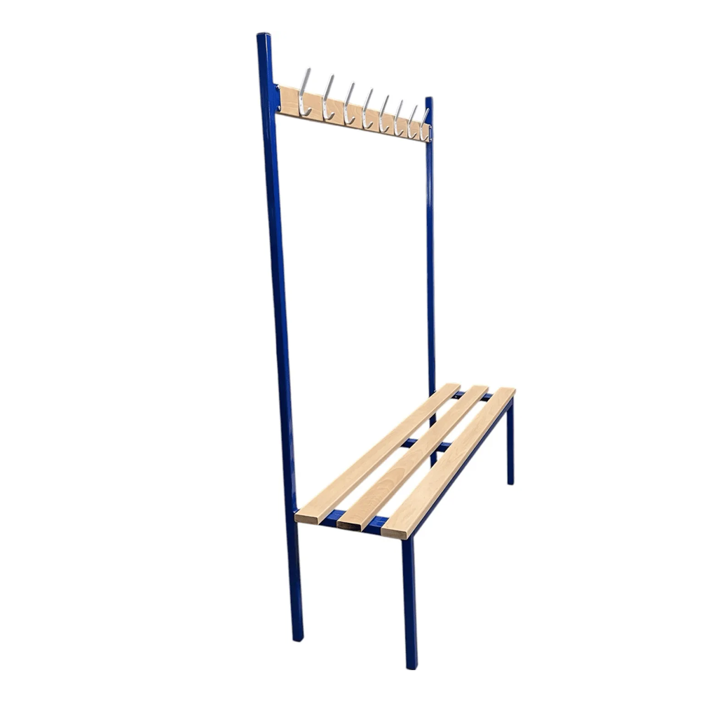 Single Sided Changing Room Bench with Hooks