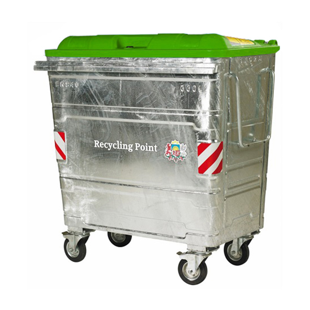 Simpler Recycling Kerbside Galvanised Steel Wheeled Bin - 500L-1280L