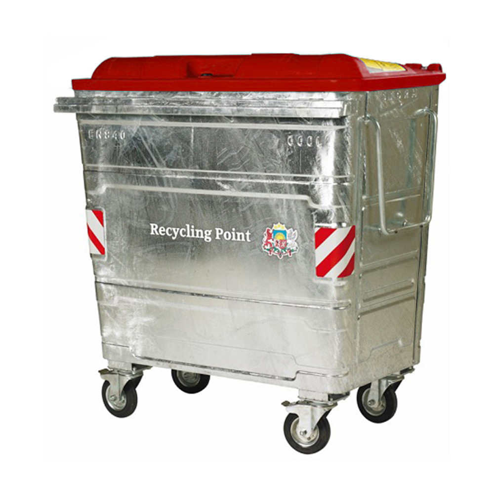 Simpler Recycling Kerbside Galvanised Steel Wheeled Bin - 500L-1280L