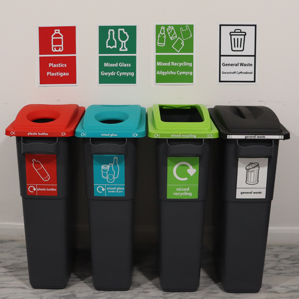 A4 Bilingual Welsh and English Bin Sign