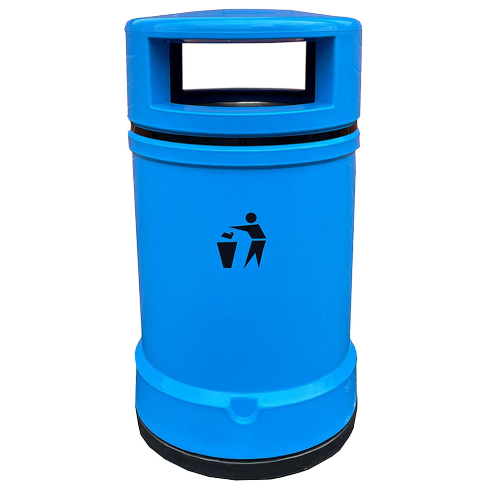 Derwent Outdoor Heritage Litter Bin - 120 Litre - blue