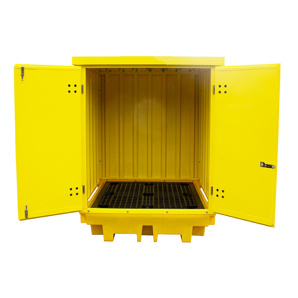 High Security Four Drum Lockable Spill Bund With Hard Cover