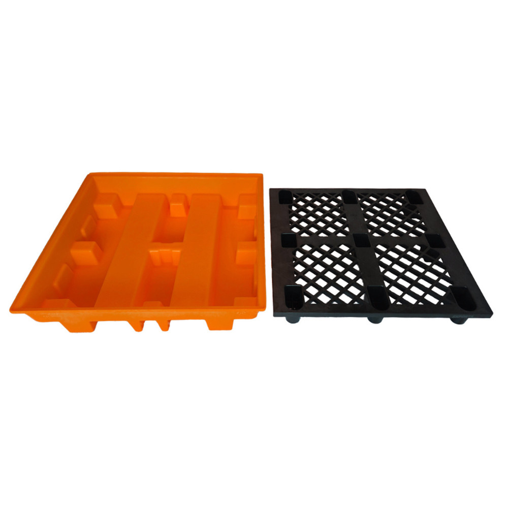 4 Drum Low Profile Spill Pallet - Orange - Clearance