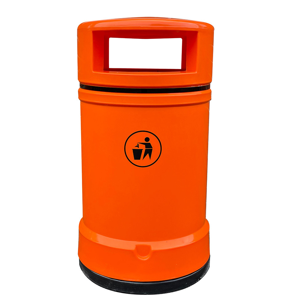Derwent Outdoor Heritage Litter Bin - 120 Litre - orange