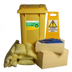 240 Litre Chemical Spill Kit - Two Wheeled Bin
