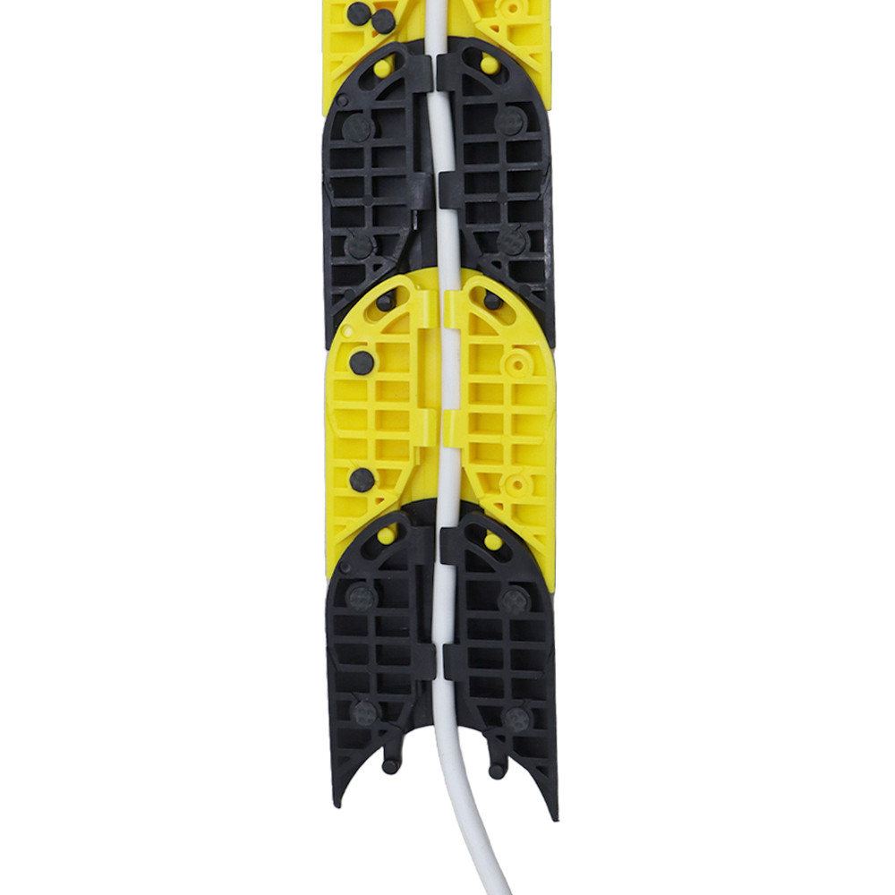Black and Yellow Flexible Cable Protector - Sold Per Metre