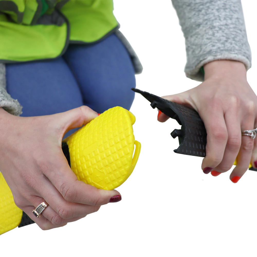 Black and Yellow Flexible Cable Protector - Sold Per Metre