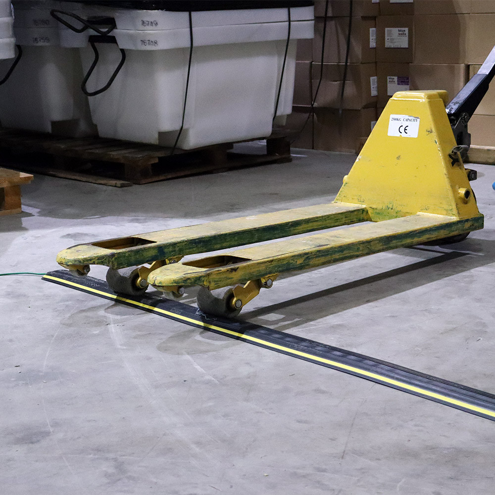 Black and Yellow Industrial Cable Protector - Sold Per Metre