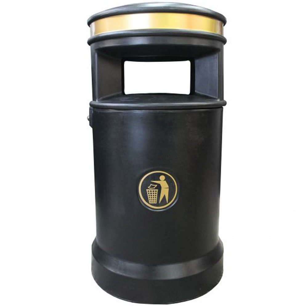 Cesar Litter Bin - 120 Litre Capacity - black