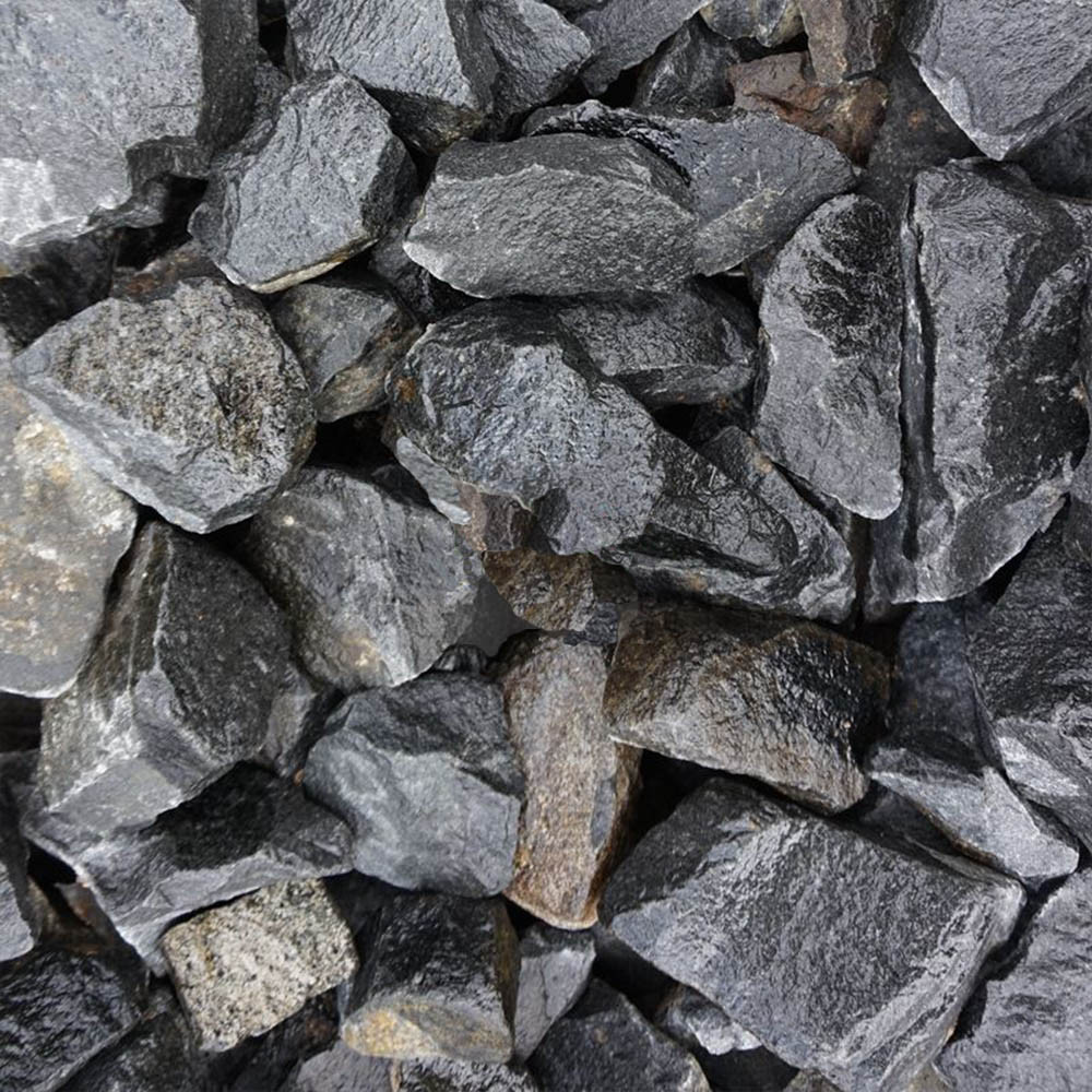 Charcoal Basalt Gabion Stone - 850kg Bulk Bag