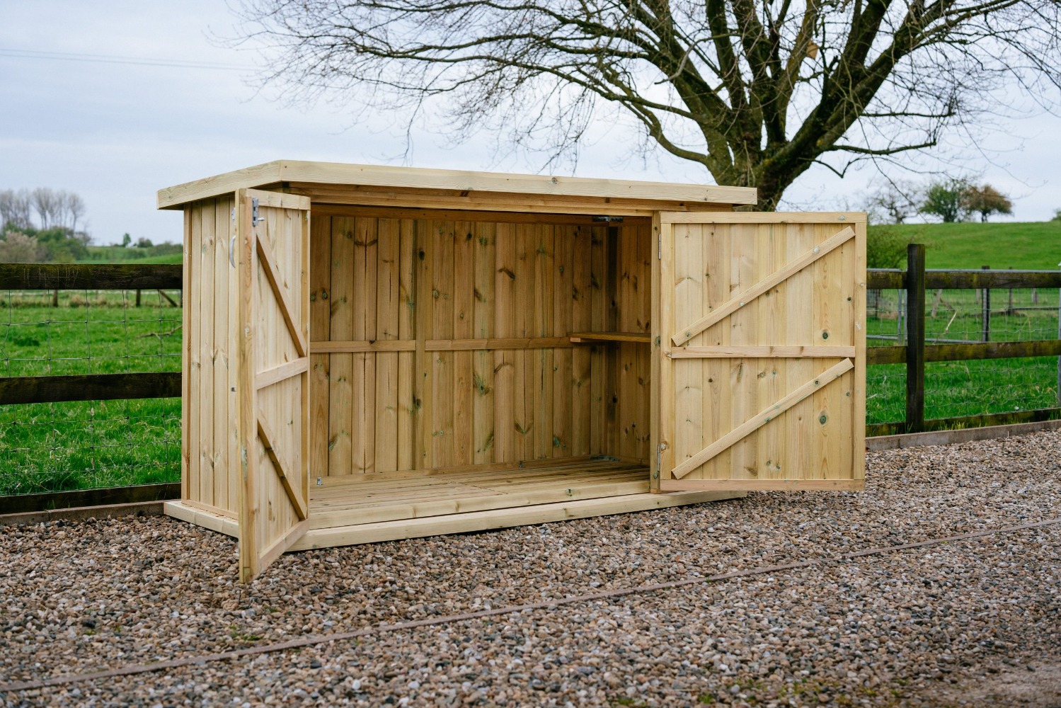Double Door Wooden Bike / Garden Storage