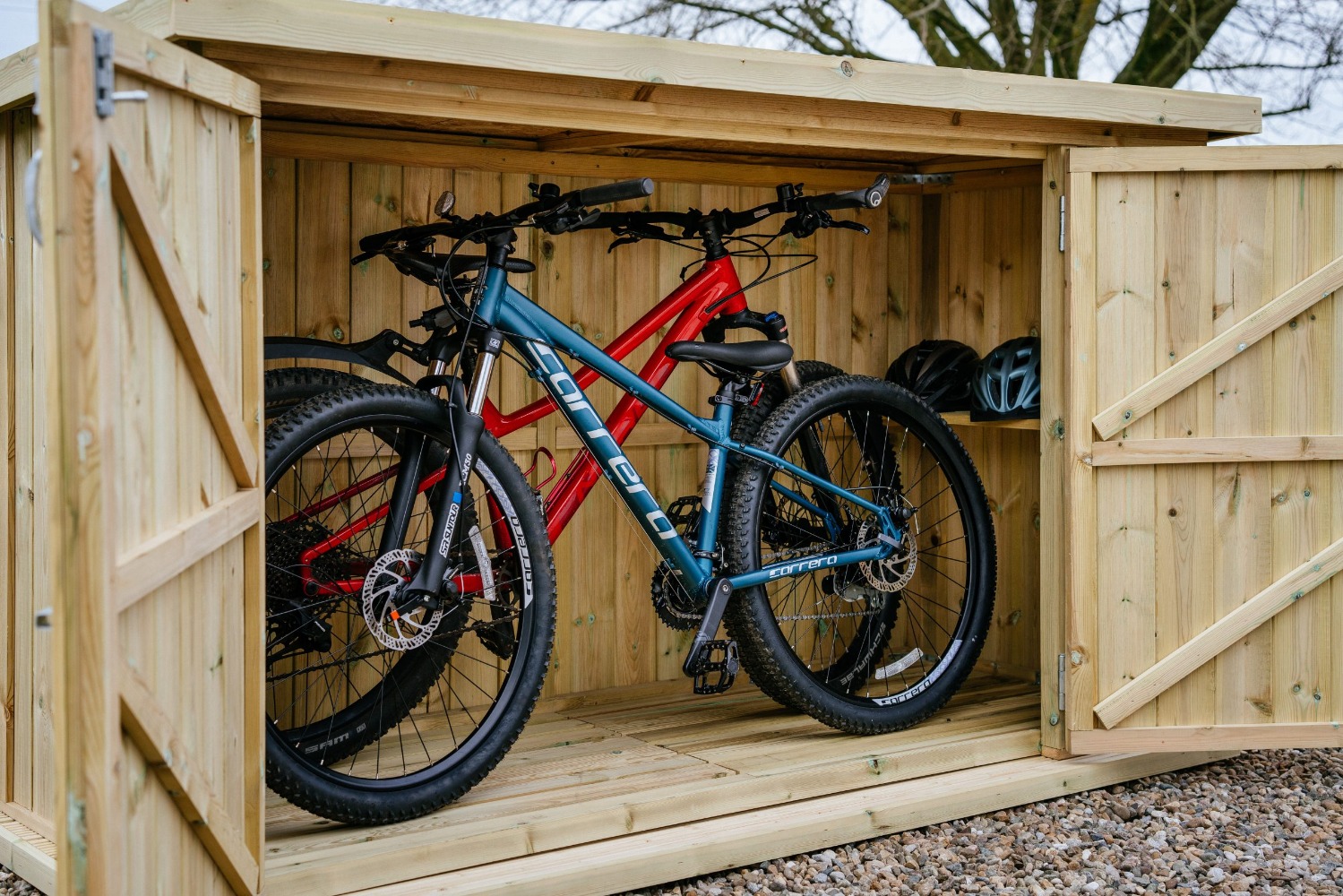 Double Door Wooden Bike / Garden Storage