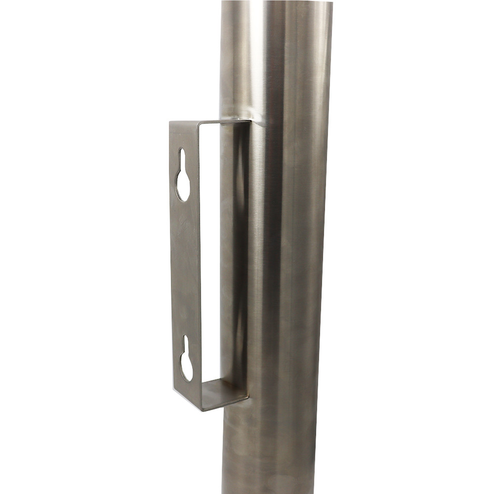 Brushed Aluminium Wall Mounted Cylindrical Cigarette Bin