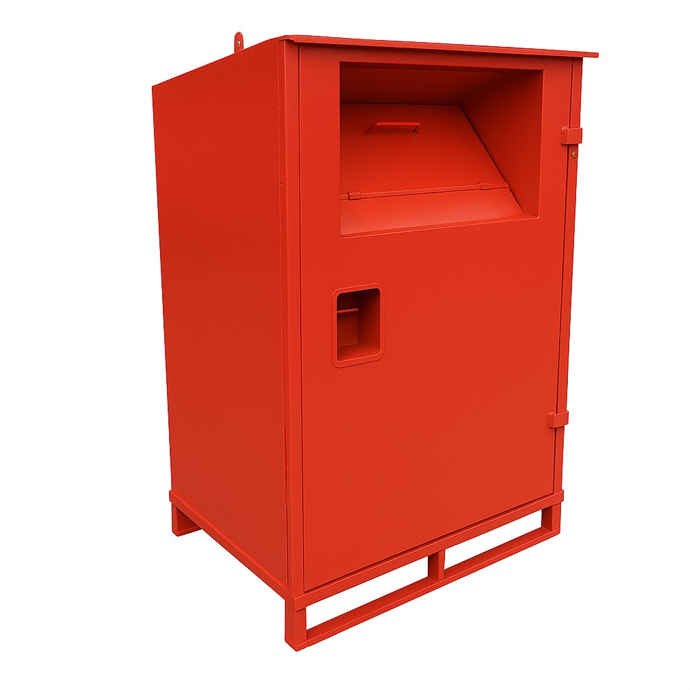 Lockable Clothing Donation Bin 1100 Litres 