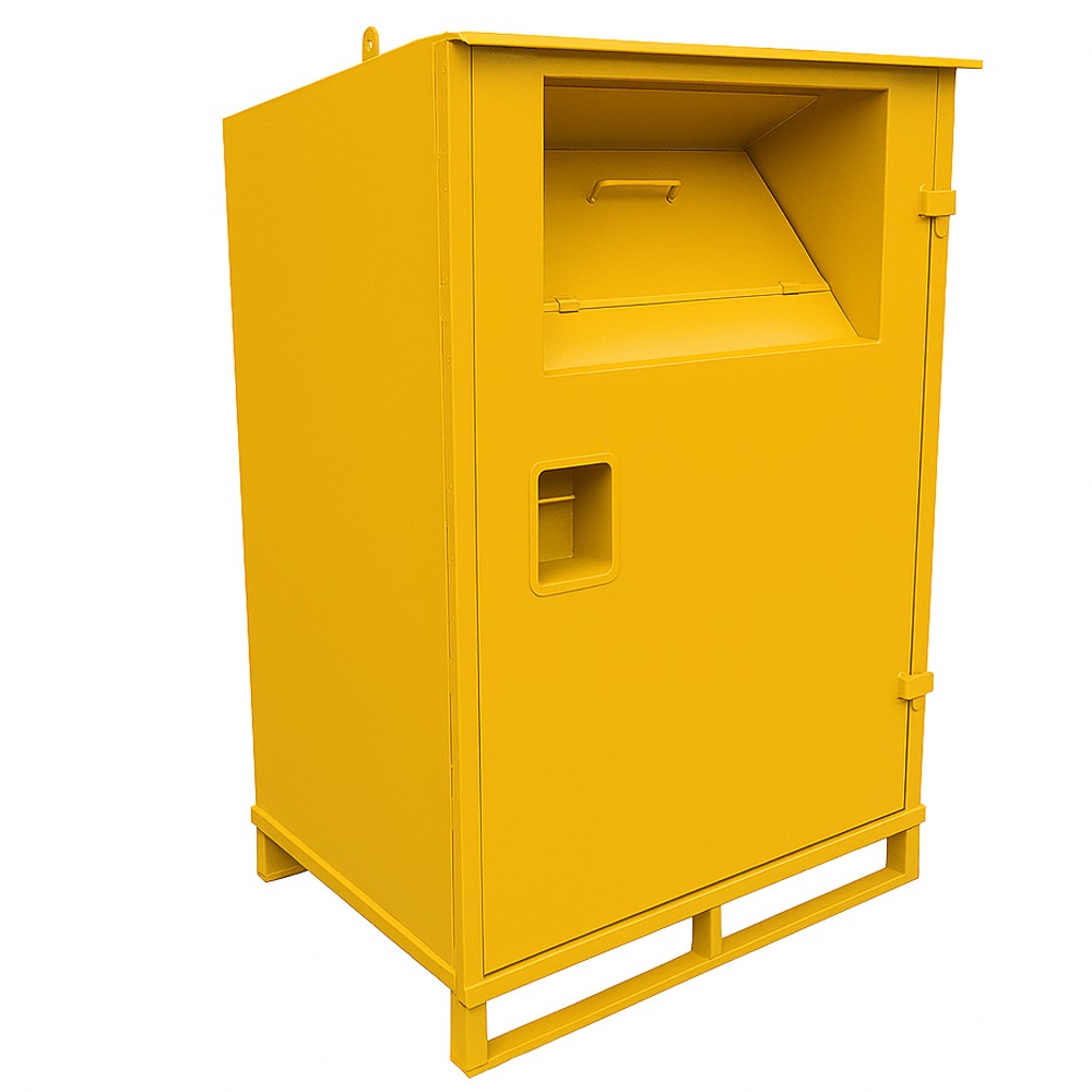 Lockable Clothing Donation Bin 1100 Litres 