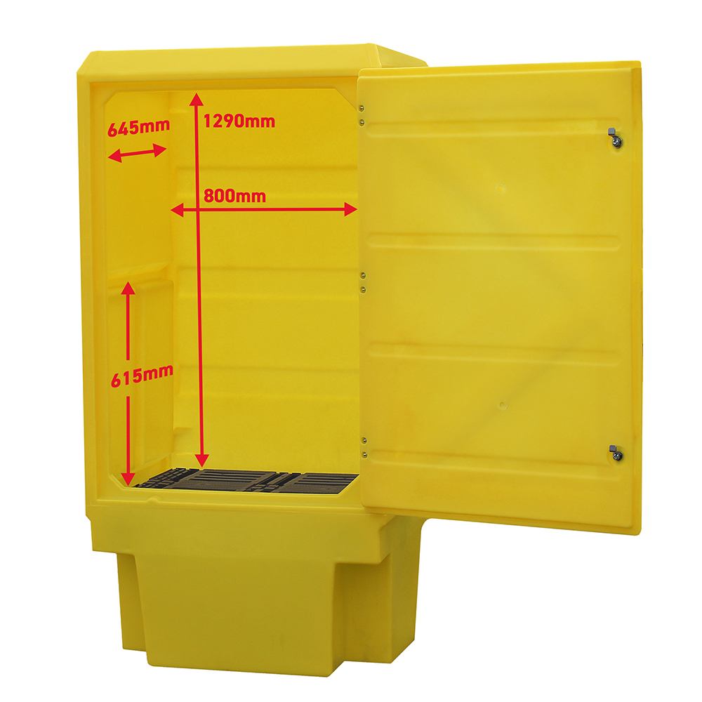 COSHH Chemical Storage Cabinet With No Shelf - 225 Litre