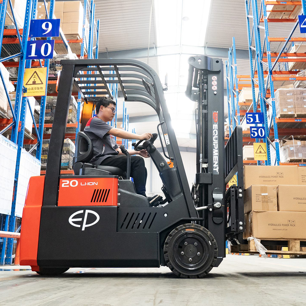 3-Wheeled Lithium Electric Forklift - 1500Kg Capacity