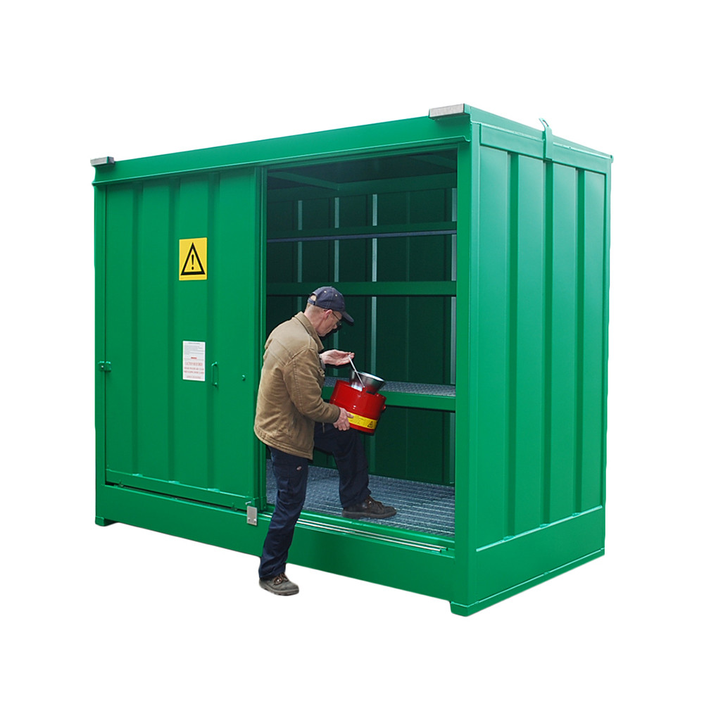 Chemical Store Example Steel Chemical Store - 1125 Litres - Kingfisher Direct Ltd