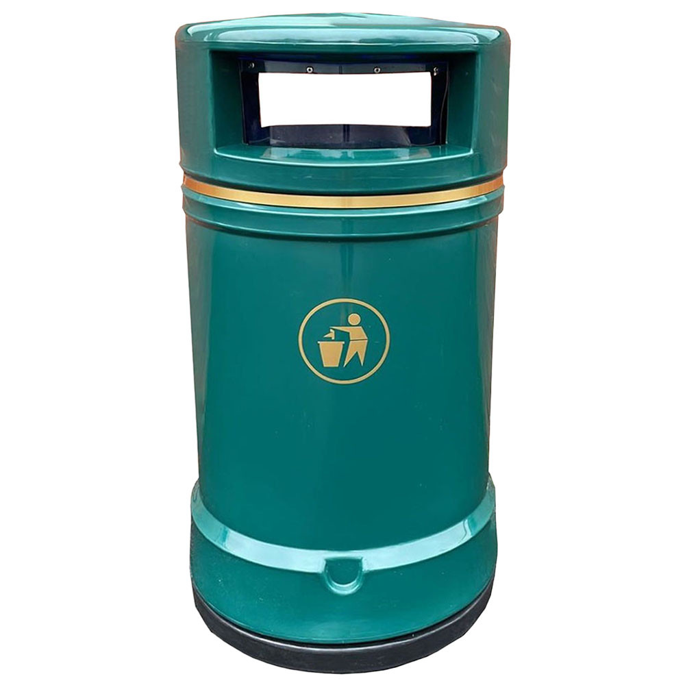 Derwent Outdoor Heritage Litter Bin - 120 Litre - dark green