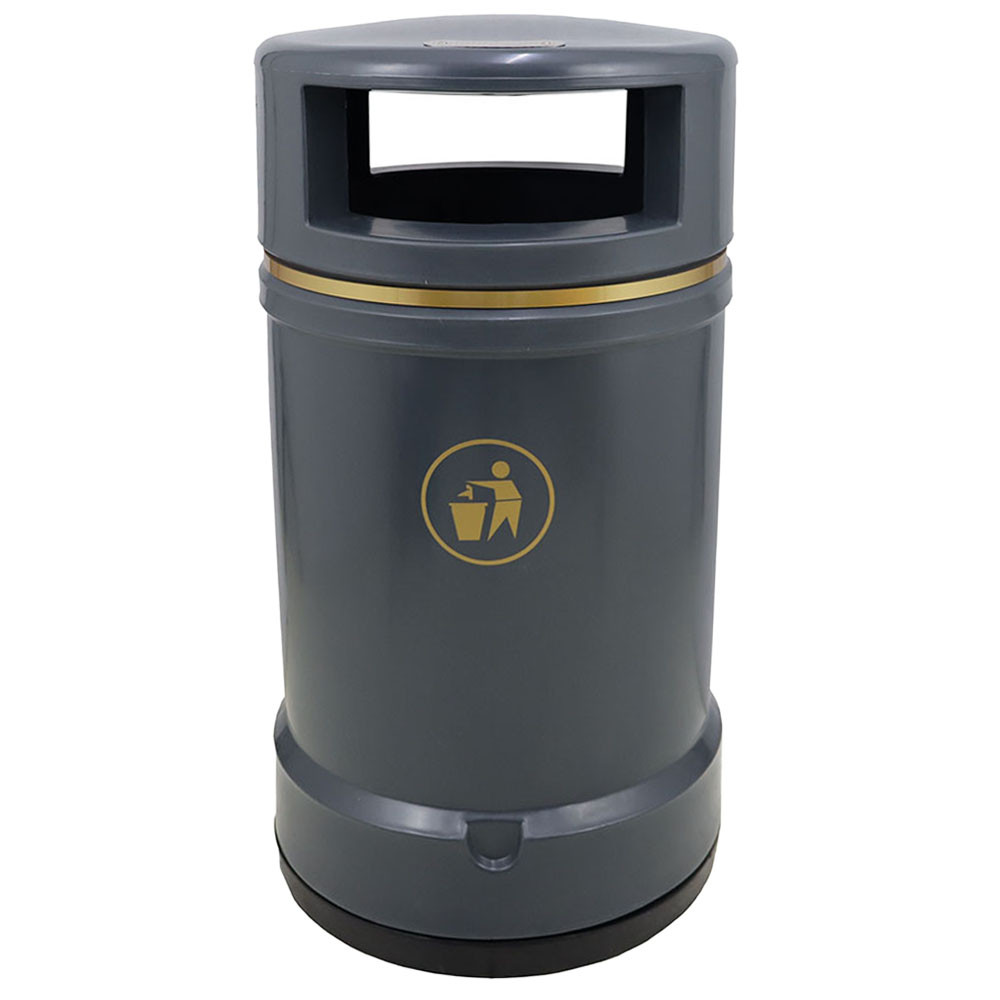 Derwent Outdoor Heritage Litter Bin - 120 Litre - grey