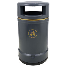 Derwent Outdoor Heritage Litter Bin - 120 Litre - grey