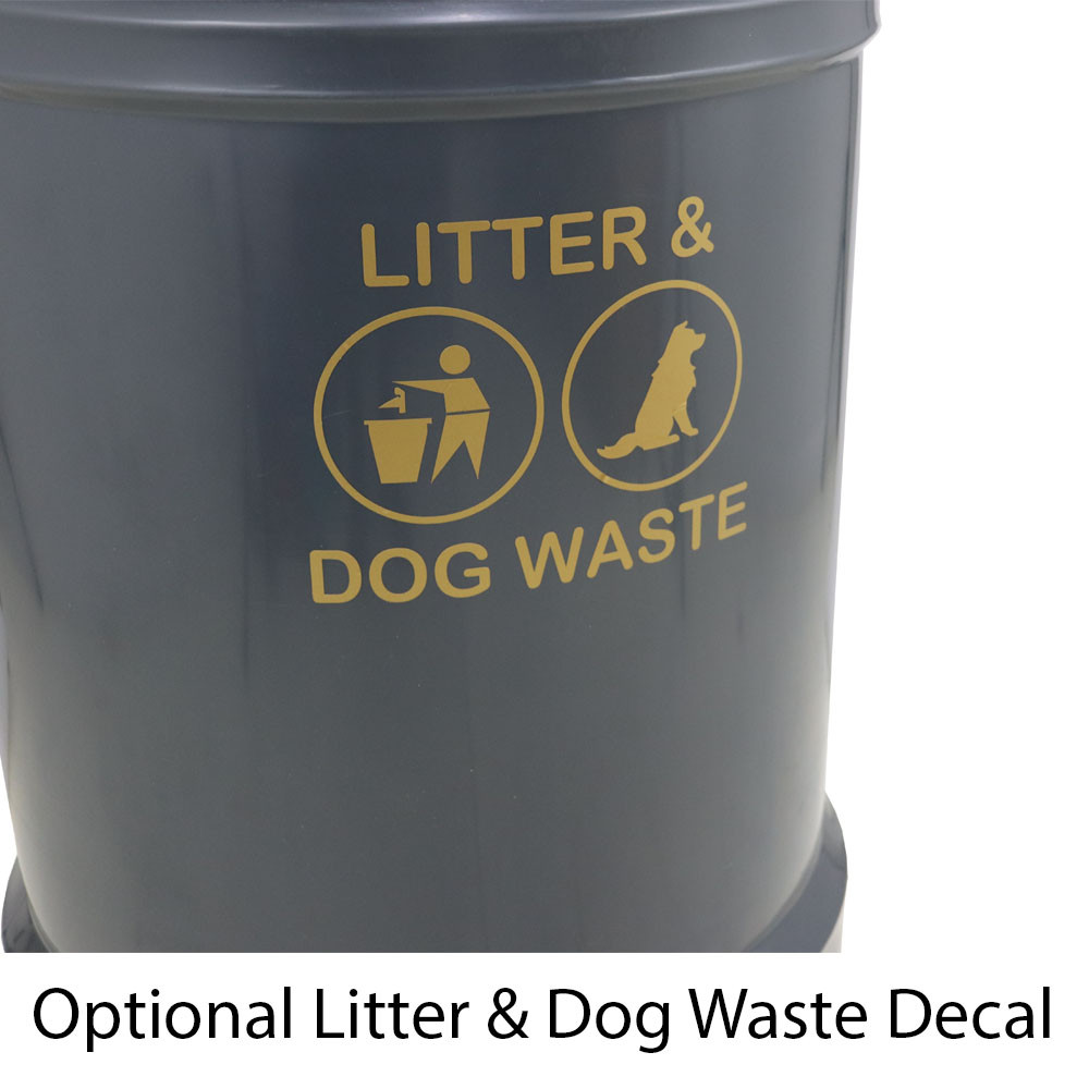 Optional litter and dog waste decal