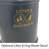 Optional litter and dog waste decal
