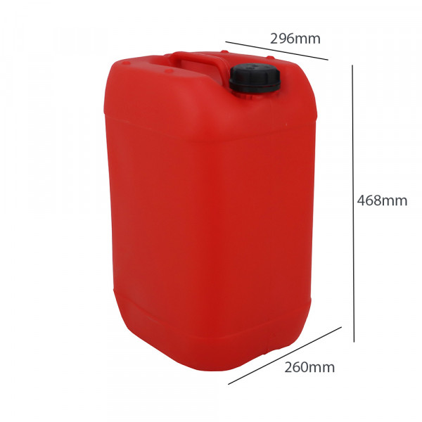 25 Litre Stackable Plastic Jerry Can - UN Approved - x4 Pack - Pro