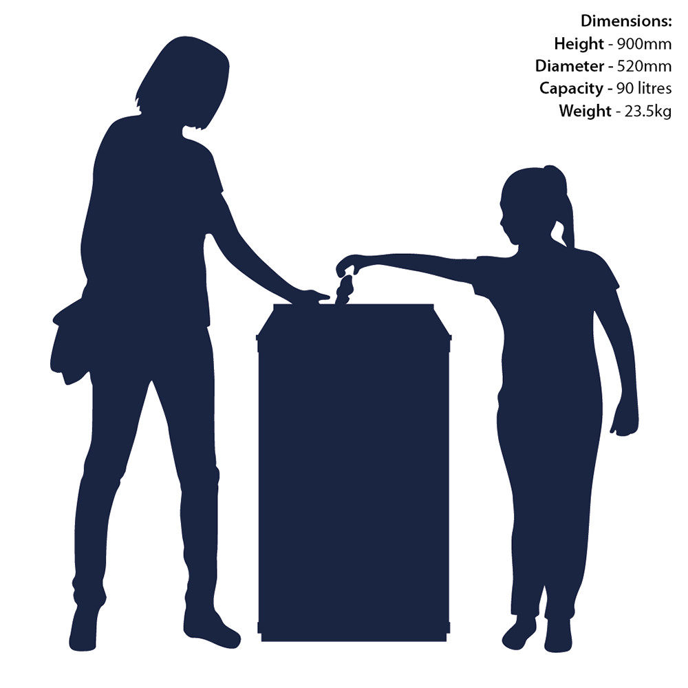 Drinks Can Litter Bin - 90 Litre