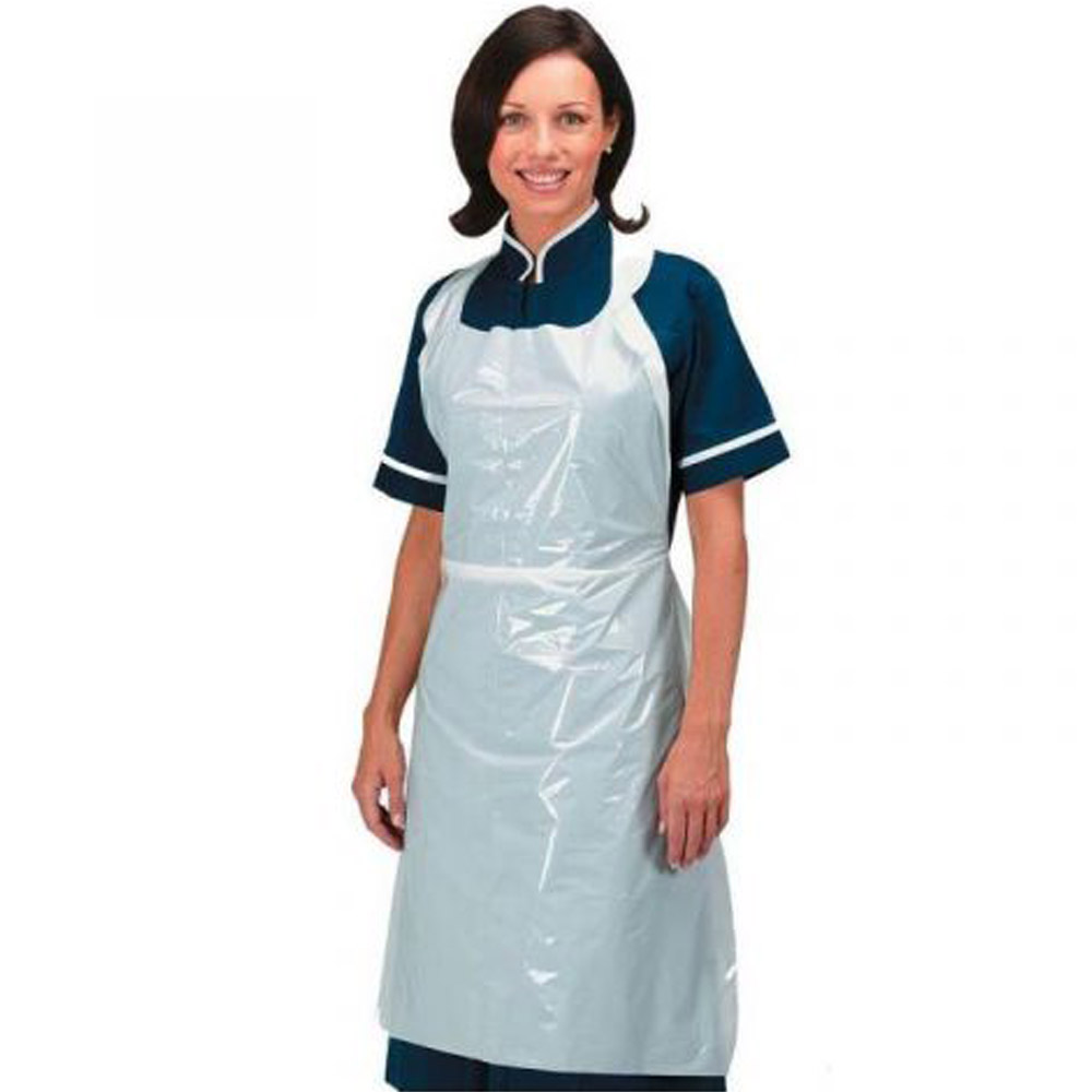 White Disposable Polythene Aprons - Box of 600
