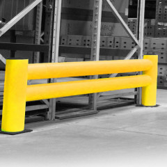 End of Racking Aisle Double Safety Protection Barrier