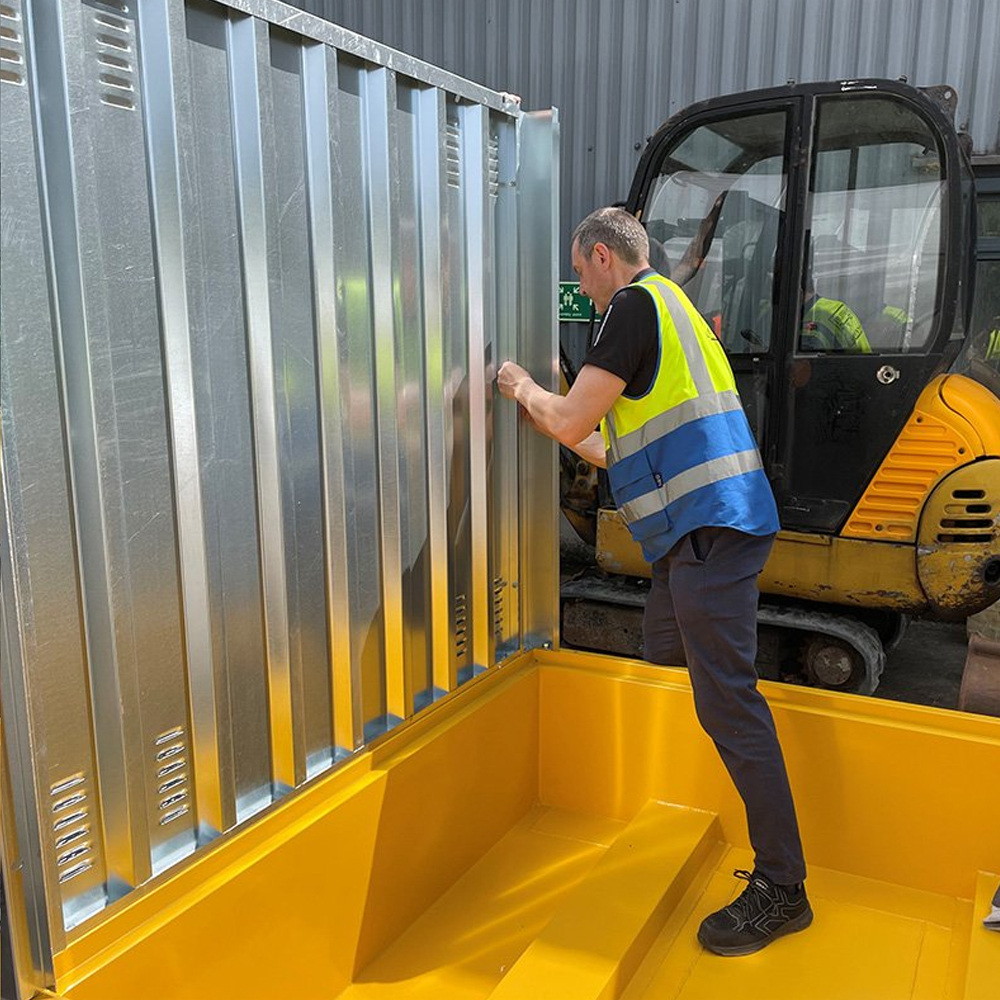 Double IBC Bunded Storage Container - Flat Packed