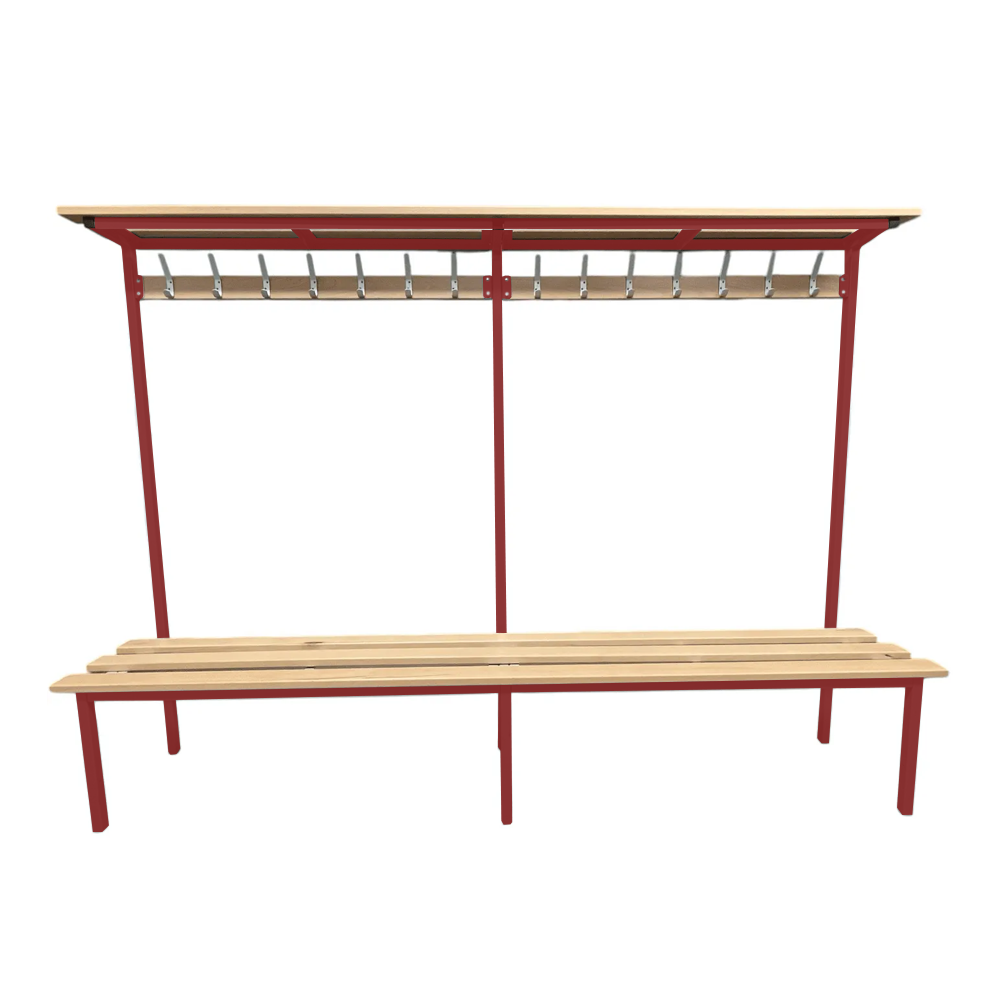 Single Sided Bench with Shelf